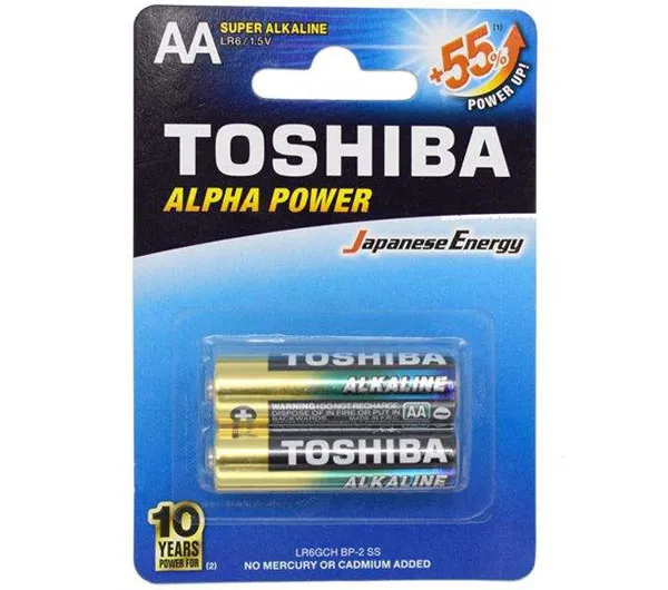 باتری قلمی آلکالاین توشیبا مدل Alpha Power بسته 2 عددی