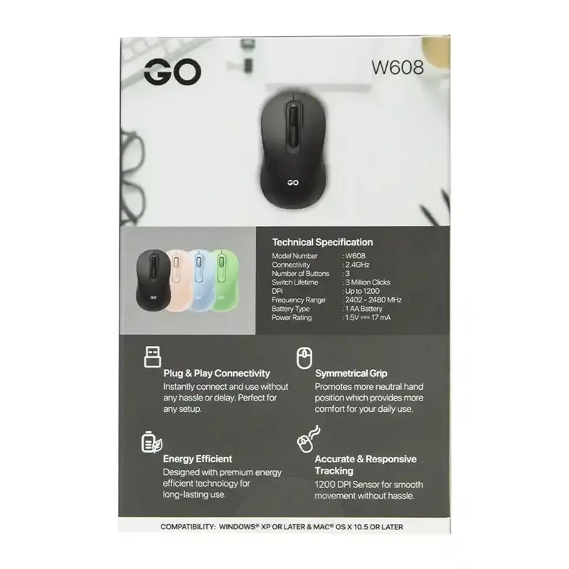 ماوس بی سیم فنتک مدل GO W608
