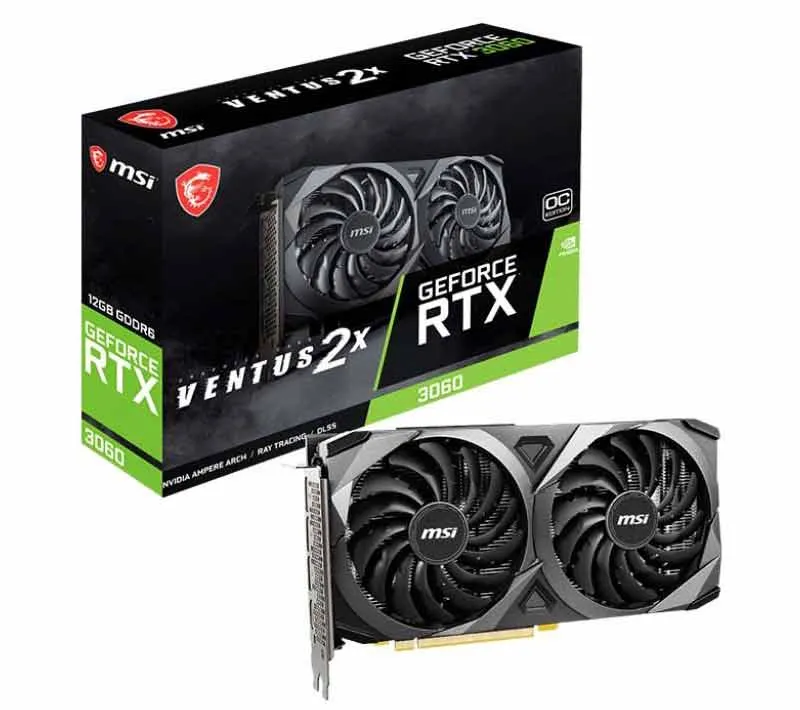 کارت گرافیک ام اس آی مدل GeForce RTX 3060 VENTUS 2X 12G OC