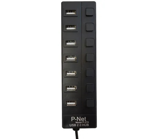 هاب 7 پورت USB 2.0 پی نت مدل P-215
