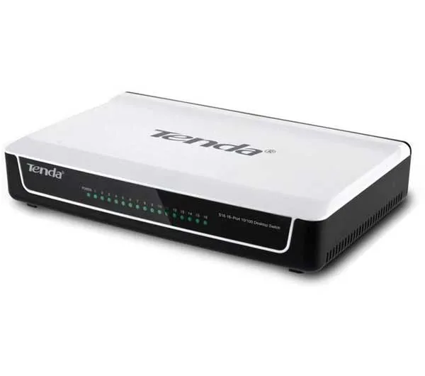 سوییچ شبکه دسکتاپ 16 پورت 10/100 تندا مدل S16