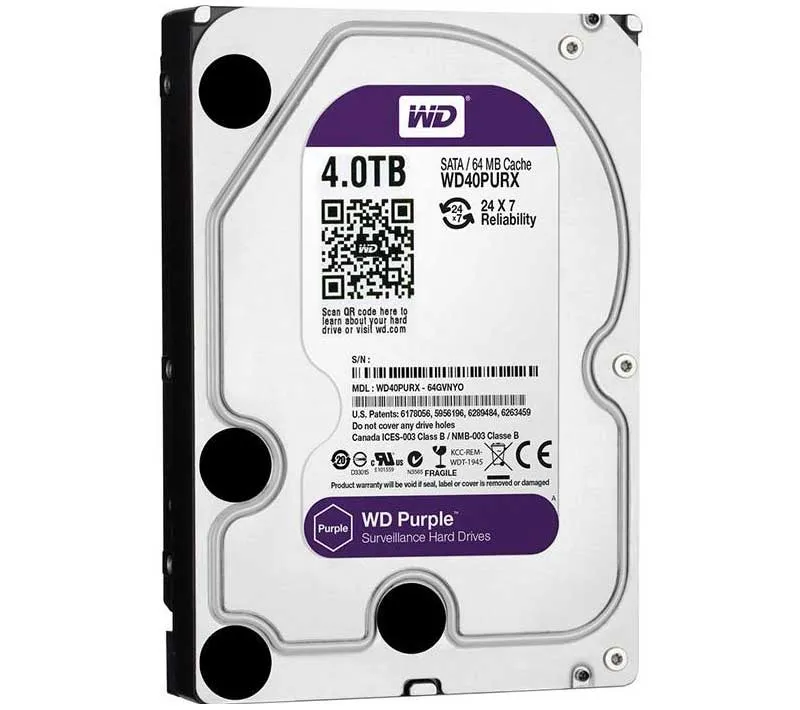هارددیسک اینترنال وسترن دیجیتال مدل Purple ظرفیت 4 ترابایت