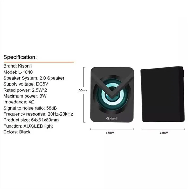 اسپیکر دسکتاپ کیسونلی مدل L-1040