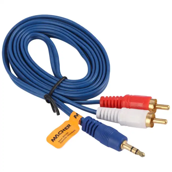 کابل تبدیل جک 3.5 میلی متری به دو RCA مچر مدل MR-98 به طول 1.5 متر