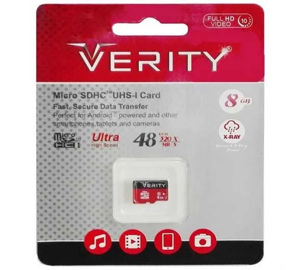 کارت حافظه Micro SD وریتی کلاس 10 سرعت 48MBps ظرفیت 8 گیگابایت