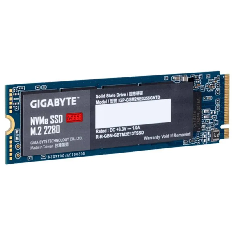 اس اس دی اینترنال گیگابایت مدل Gen3 2500E M.2 2280 NVMe ظرفیت 256 گیگابایت