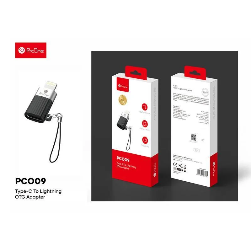مبدل USB-C به لایتنینگ پرووان مدل PCO09
