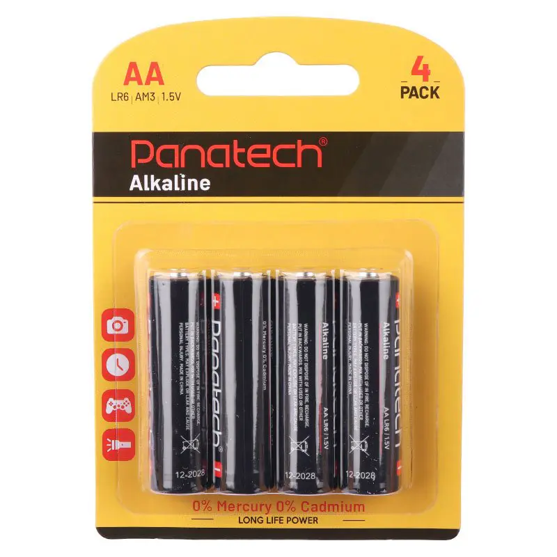  باتری قلمی پاناتک مدل Alkaline LR6 1.5V AA بسته 4 عددی