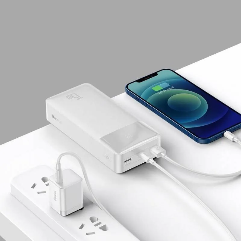 شارژر همراه باسئوس مدل PDML-K02 PD+QC 15W ظرفیت 30000 میلی آمپر ساعت