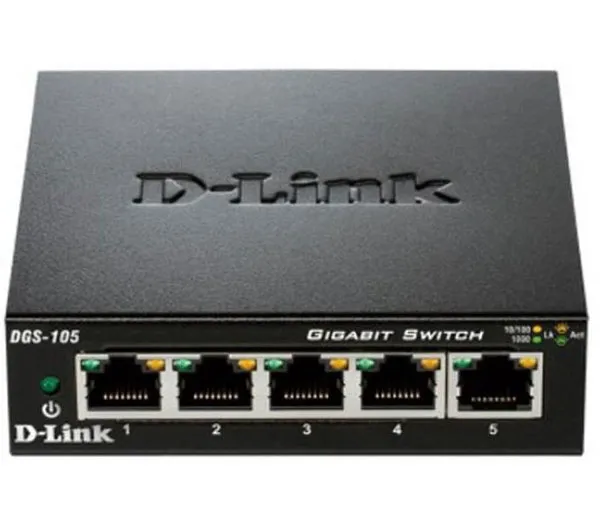 سوییچ 5 پورت گیگابیت و دسکتاپ دی-لینک مدل DGS-105