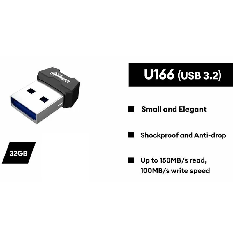 فلش مموری داهوا مدل  U166 USB3.2 ظرفیت 64 گیگابایت