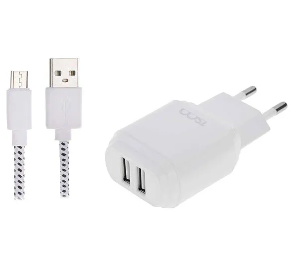 شارژر دیواری تسکو مدل TTC 39 با کابل MicroUSB