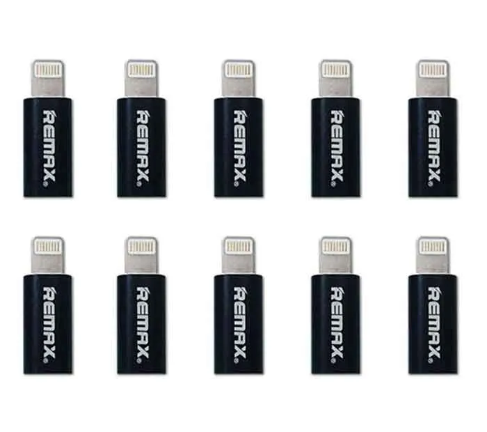 مبدل micro USB به لایتنینگ ریمکس بسته 10 عددی