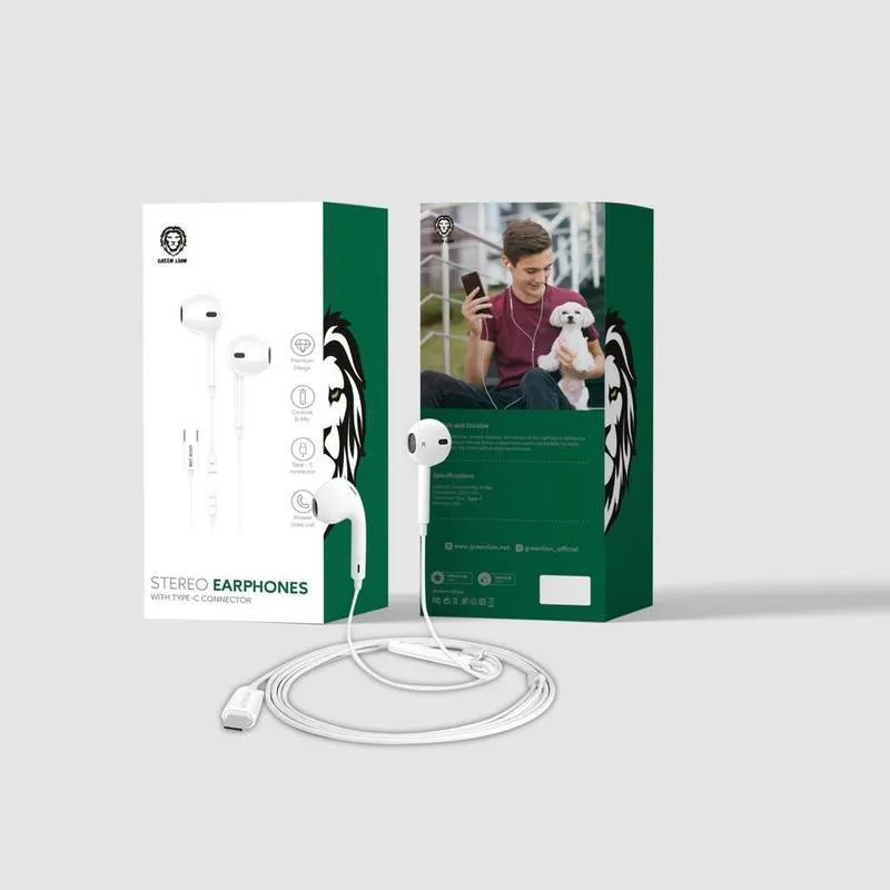هندزفری گرین لاین مدل Stereo Earphones type-C