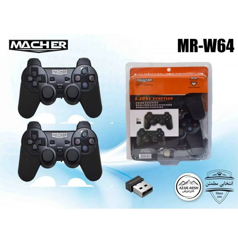 دسته بازی بی سیم مچر مدل MR-64 بسته 2 عددی