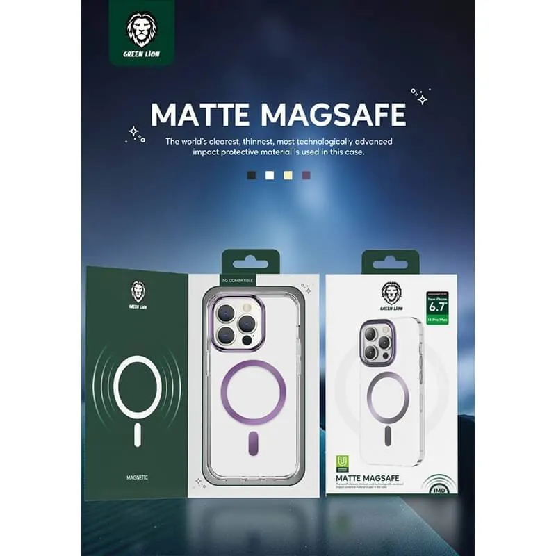 کاور گوشی گرین لاین مدل Matte Magsafe  مناسب برای iphone 14 Pro Max