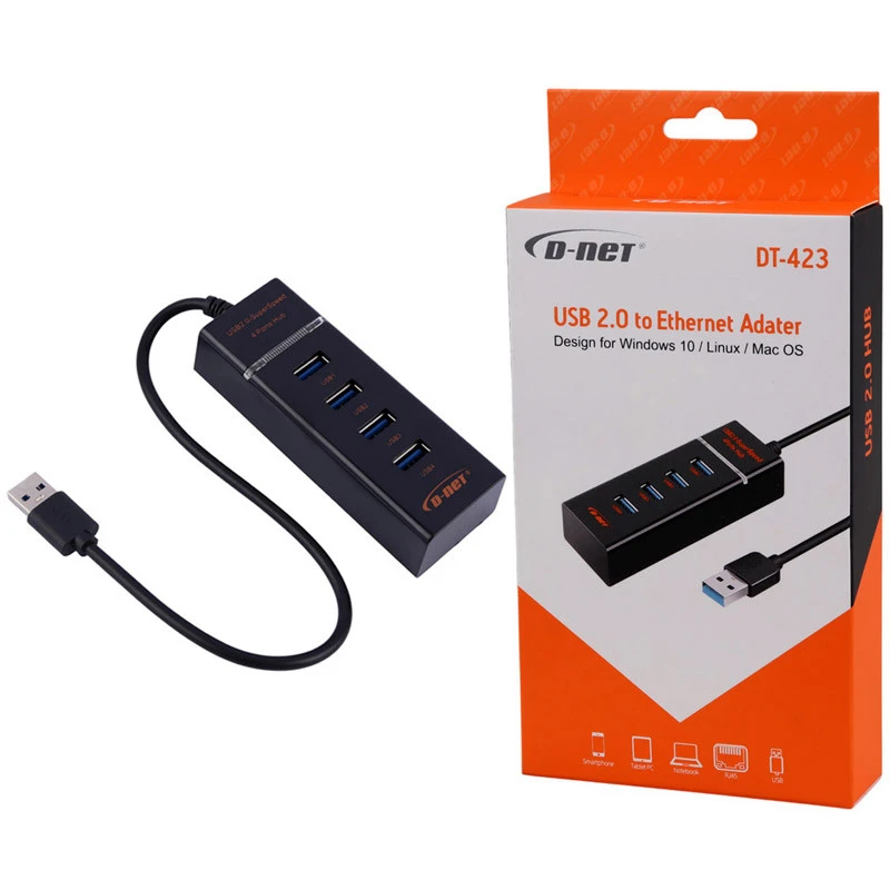 هاب 4 پورت USB2.0 دی نت مدل DT-423