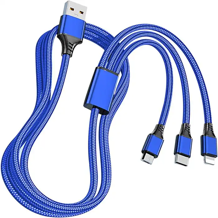 کابل تبدیل USB به MicroUSB / Type-C / Lightining انکر مدل AK-101 طول 1 متر