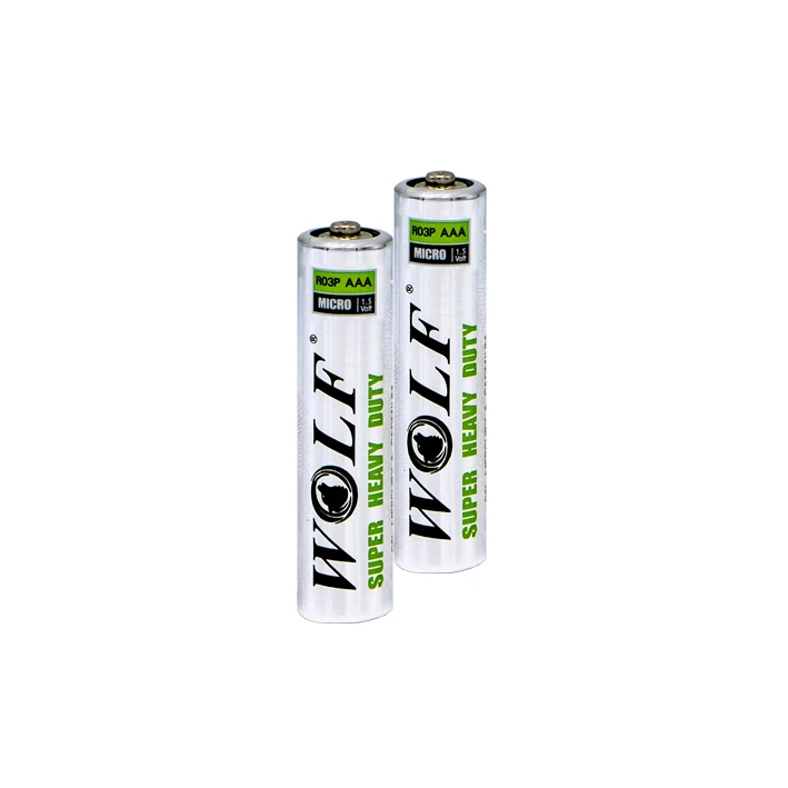 باتری نیم قلمی ولف مدل Super heavy duty 1.5V بسته 2 عددی