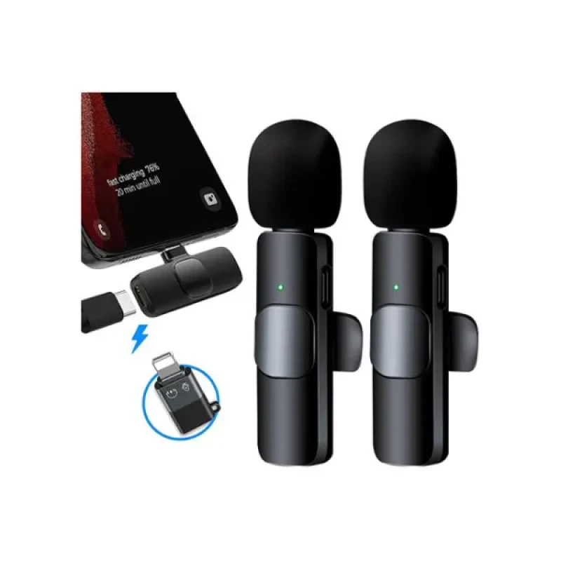  میکروفن یقه ای بی سیم ترانیو مدل MC19 Dual Type-C با تبدیل Lightning