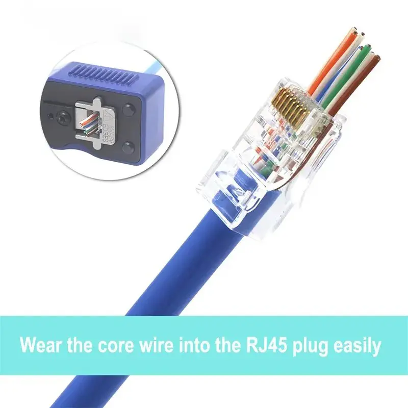 كانكتور ميان گذر CAT6 UTP دی نت بسته 100 تايي