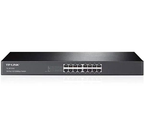 سوییچ 16 پورت مگابیتی و رکمونت تی پی-لینک مدل TL-SF1016