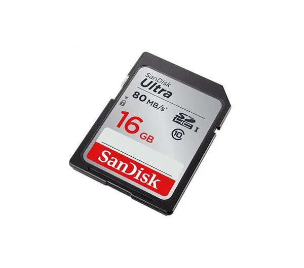 کارت حافظه SDHC سن دیسک مدل Ultra کلاس 10 استاندارد UHS-I U1 سرعت 80MBps ظرفیت 16 گیگابایت