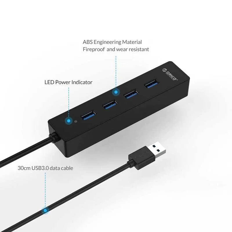 هاب 4 پورت  USB3.0 اوریکو مدل W8PH4-U3-BK