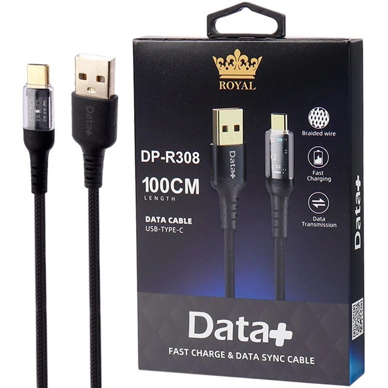 کابل تبدیل USB به Type-C دیتا پلاس مدل DP-R308 طول 1 متر