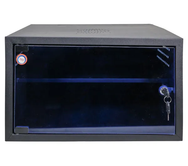 رک DVR و شبکه 4 یونیت درب شیشه‌ای و سینی