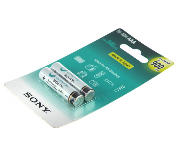 باتری نیم‌ قلمی قابل‌ شارژ سونی مدل NH-AAA-B2GN بسته‌ 2 عددی