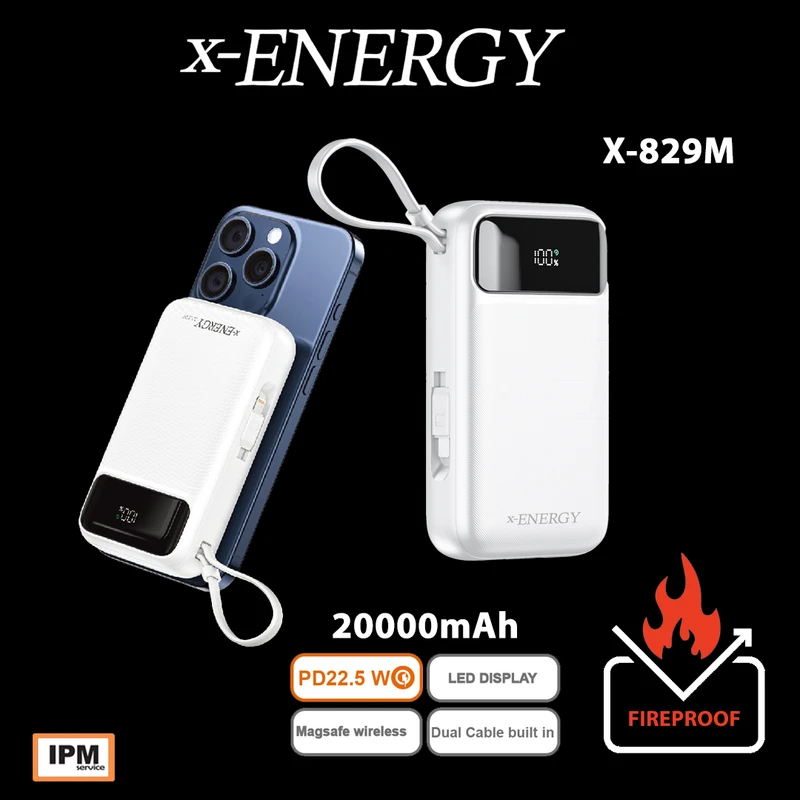 شارژر همراه ایکس انرژی مدل X-829M Magsafe PD 22.5W ظرفیت 20000 میلی‌آمپر ساعت