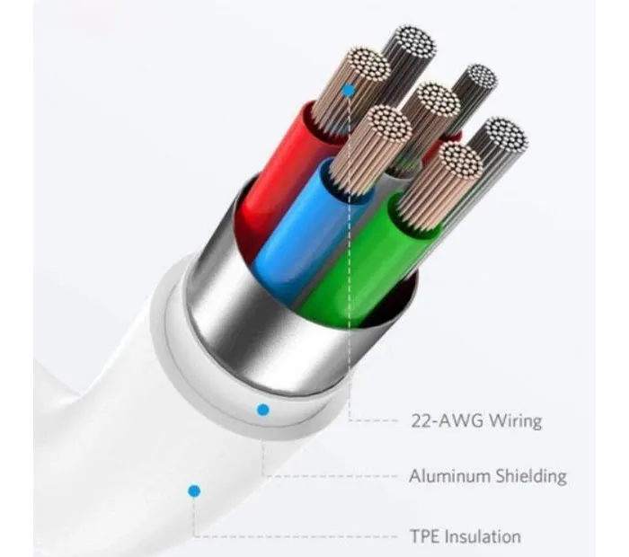 کابل تبدیل USB-C به لایتنینگ انکر مدل A8612H11 B2B طول 0.9 متر
