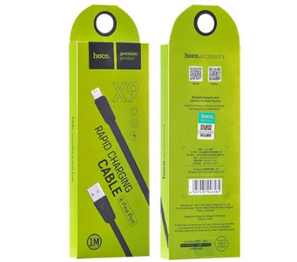کابل تبدیل USB به لایتنینگ هوکو مدل X9 طول 1 متر