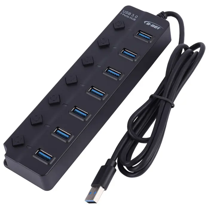 هاب 7 پورت USB 3.0 دی نت DT-480 کلید دار