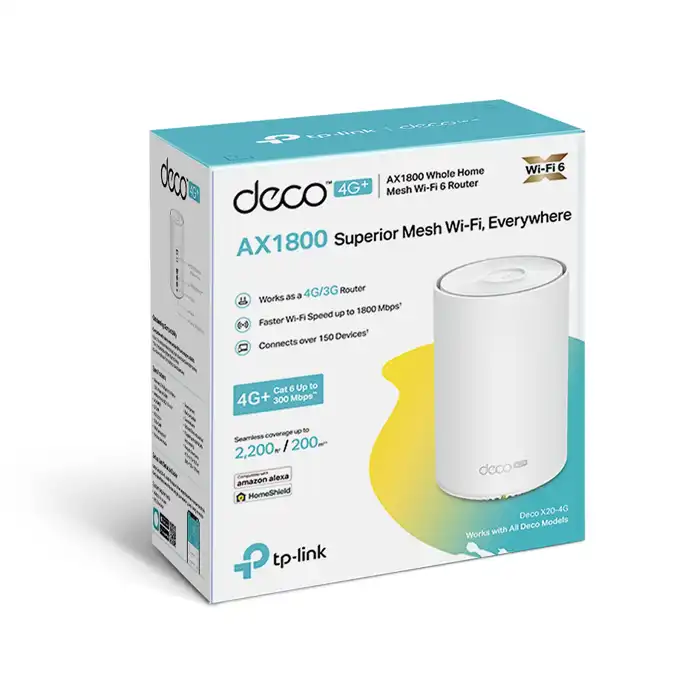 اکسس پوینت تی پی لینک مدل Deco X20-4G AX1800 (1-Pack )