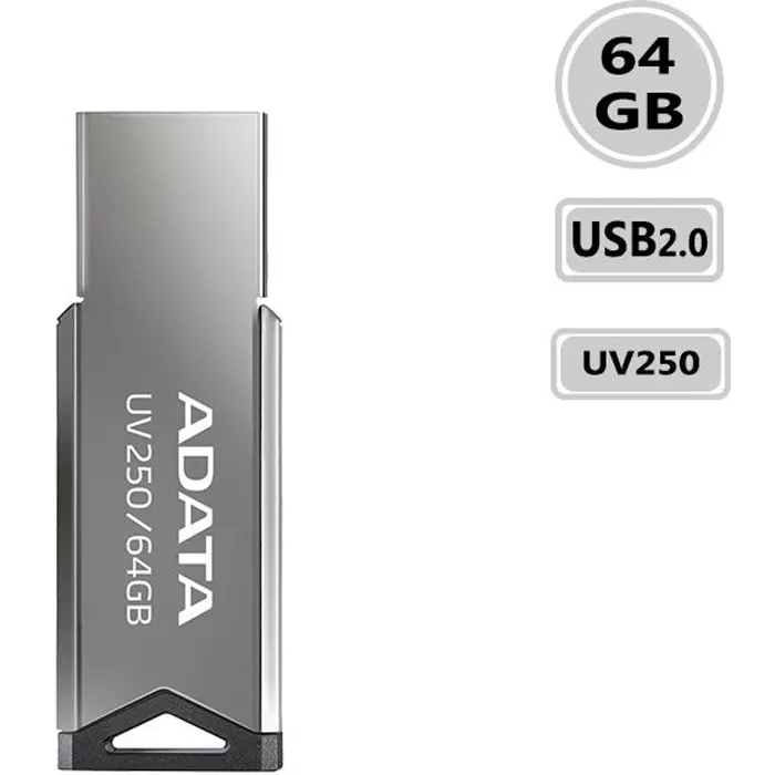 فلش مموری ای دیتا مدل UV250 ظرفیت 64 گیگابایت