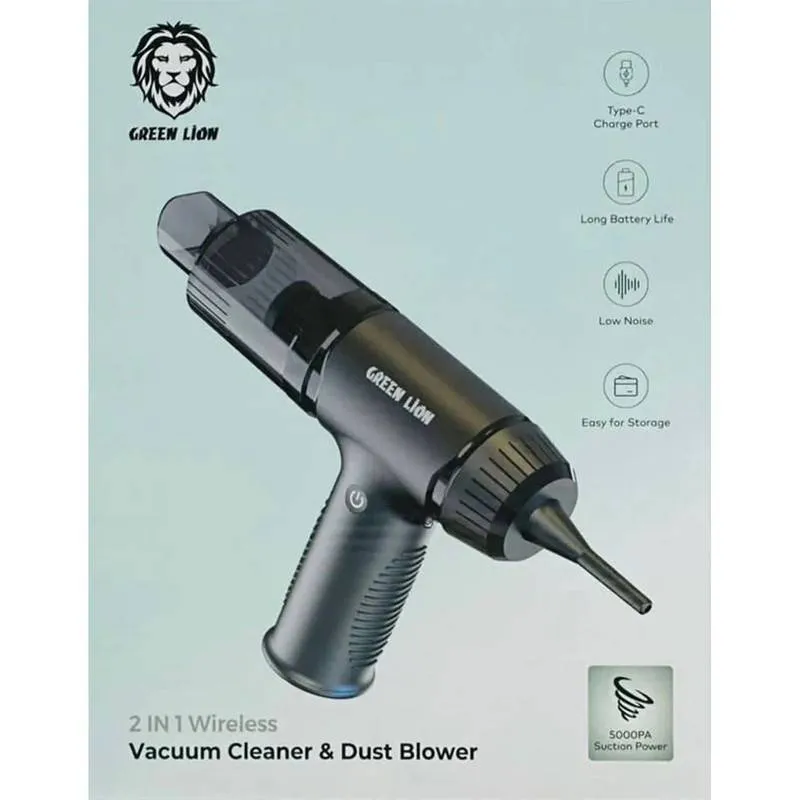 جارو شارژی و دمنده هوای گرین لاین مدل GN2IN1VCMDSTBK 55W