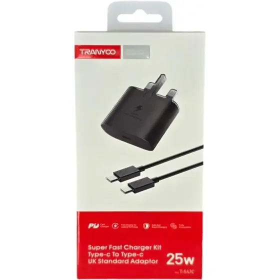 شارژر دیواری 25W PD USB-C ترانیو مدل SA3C با کابل دوسر Type-c