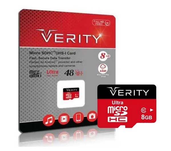 کارت حافظه Micro SD وریتی کلاس 10 سرعت 48MBps ظرفیت 8 گیگابایت