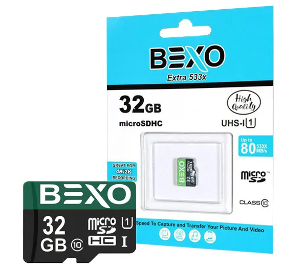 کارت حافظه MicroSDHC بکسو استاندارد UHS-I U1 سرعت 80MBps ظرفیت 32 گیگابایت