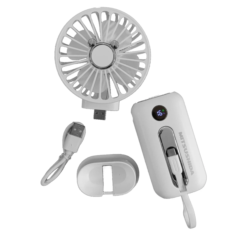 شارژر همراه میتسوشیدا KC-901 PD 12W ظرفیت 10000 میلی آمپر ساعت همراه با پنکه