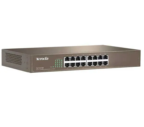 سوییچ شبکه رک 16 پورت تندا مدل TEF1016D