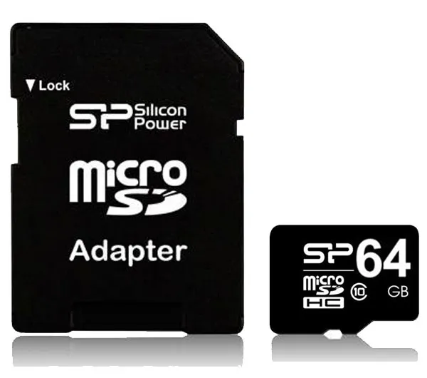 کارت حافظه microSDXC سیلیکون پاور کلاس 10 استاندارد UHS-I U1 سرعت85MBps ظرفیت 64 گیگابایت