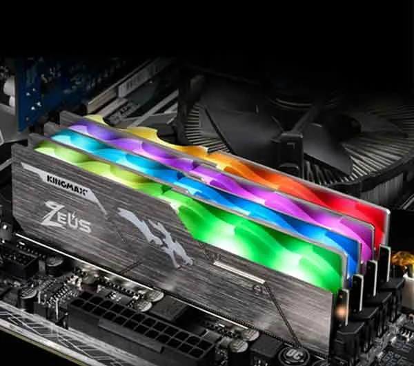 رم دسکتاپ DDR4 تک کاناله 3200 مگاهرتز CL17 کینگ مکس مدل Zeus Dragon RGB ظرفیت 16 گیگابایت