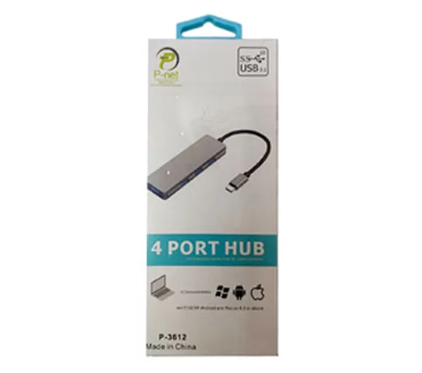 هاب 4 پورت Type-C پی نت مدل P-3612