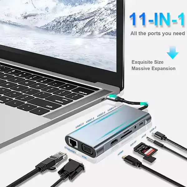 هاب USB-C یازده پورت کی نت مدل MFCMS1011 S10