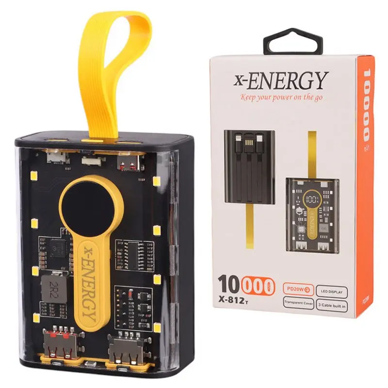 شارژر همراه ایکس انرژی مدل X-812T PD 22.5W ظرفیت 10000 میلی‌آمپر ساعت
