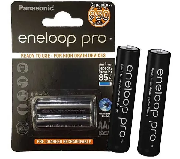 باتری نیم قلمی قابل شارژ پاناسونیک مدل Eneloop Pro 950 بسته 2 عددی