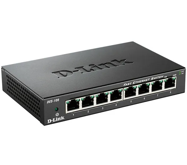 سوییچ 8 پورت دسکتاپی دی-لینک مدل DES-108